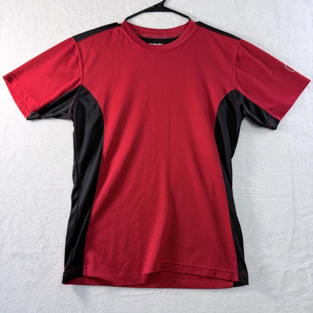 AND1 Performance‎ T Shirt Mens Small Red Black Athletic Workout Tee